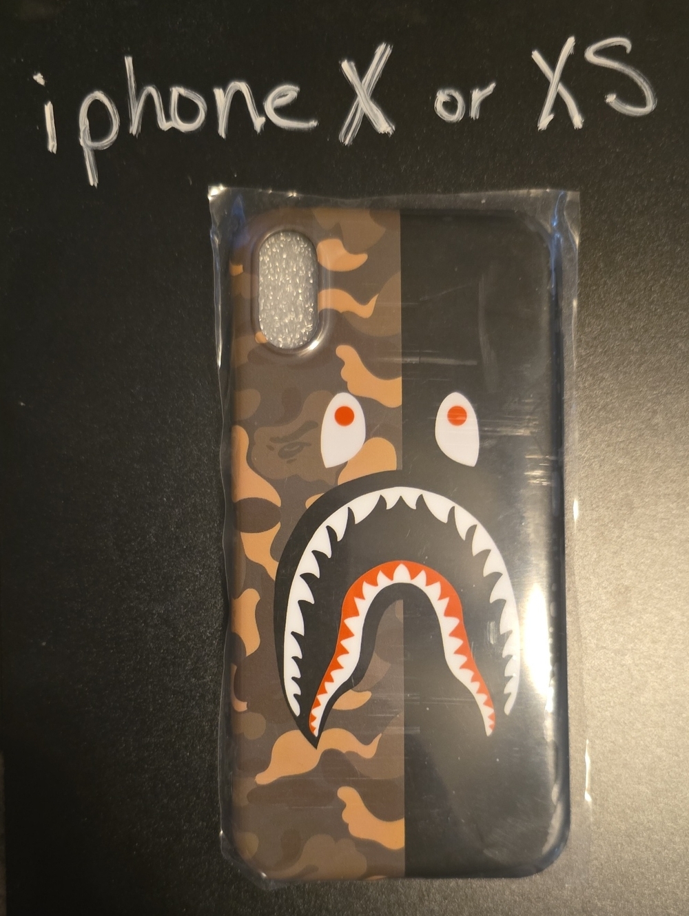 BAPE Style Camo Shark Graphic iPhone X / XS Phone Case